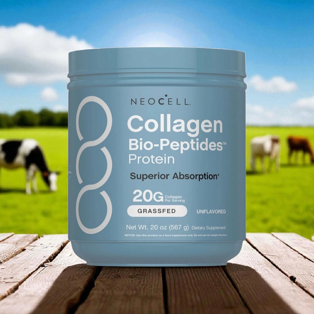 NeoCell Collagen Bio-Peptides Protein – Unflavored – 20 oz